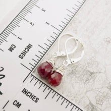 Load image into Gallery viewer, TN Natural Ruby Petite Drop Earrings (SS)
