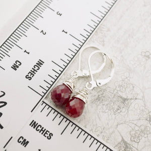TN Natural Ruby Petite Drop Earrings (SS)