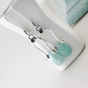 Petite Swings - Amazonite Earrings (Sterling Silver)