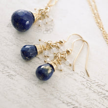 Load image into Gallery viewer, TN Lapis and Moonstone Earrings (GF)