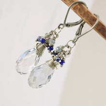 Load image into Gallery viewer, TN Blue Crystal Earrings