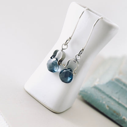 Petite Swings London Blue Topaz Earrings