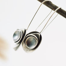 Load image into Gallery viewer, Nesting Bowls - Long Earrings (Sterling Silver)