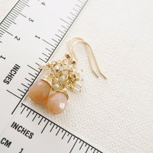 Load image into Gallery viewer, TN Peach Moonstone Drop Earrings (GF)