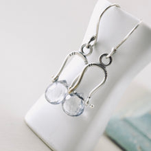 Load image into Gallery viewer, Petite Swings - Blue Topaz Earrings (Sterling Silver)