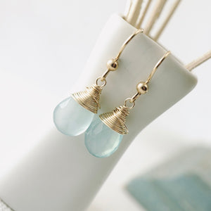 TN Blue Chalcedony Drop Pendant (GF)