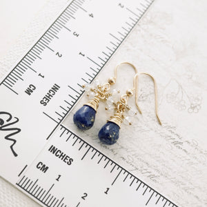 TN Lapis and Moonstone Earrings (GF)