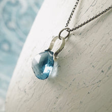 Load image into Gallery viewer, PS - Petite Swings London Blue Topaz Pendant (SS)