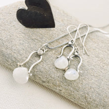 Load image into Gallery viewer, Petite Swings - Moonstone Drop Pendant (Sterling)