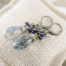 Load image into Gallery viewer, TN Blue Crystal Earrings