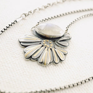 BG - Sunflower Moonstone & Gold Pendant (SS)