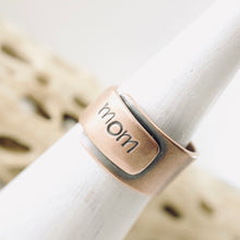 Load image into Gallery viewer, TN Rings with a Voice - MOM - Copper (Size 8)