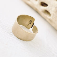 Load image into Gallery viewer, TN Rings with a Voice - Sand Texture - Brass (Size 8)