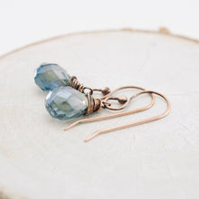 Load image into Gallery viewer, TN Light Blue Crystal Drop Earrings (CU)