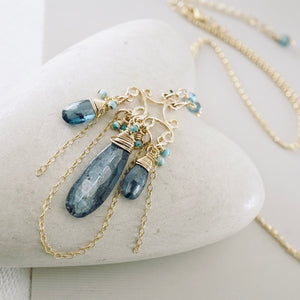 TN Royal Kyanite & Turquoise Pendant (Gold-Filled)