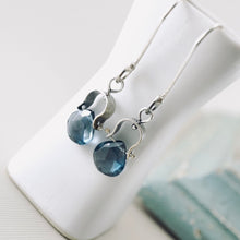 Load image into Gallery viewer, Petite Swings - London Blue Topaz Earrings (Sterling Silver)