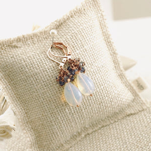 TN Opalite Lavender Earrings (Copper)