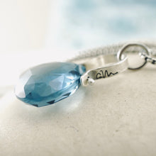 Load image into Gallery viewer, PS - Petite Swings London Blue Topaz Pendant (SS)