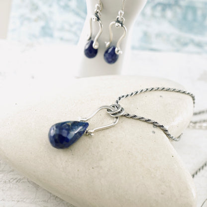 Petite Swings Lapis Drop Pendant