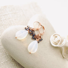 Load image into Gallery viewer, TN Opalite Lavender Earrings (Copper)