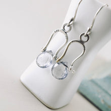 Load image into Gallery viewer, Petite Swings - Blue Topaz Earrings (Sterling Silver)