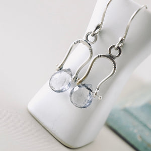 Petite Swings - Blue Topaz Earrings (Sterling Silver)