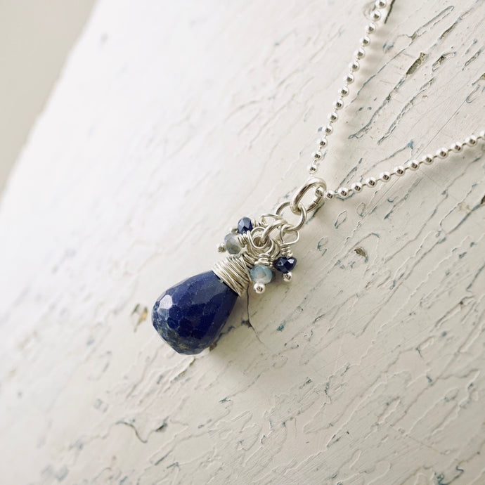 TN Lapis Drop Pendant (SS)