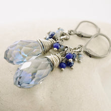Load image into Gallery viewer, TN Blue Crystal Earrings