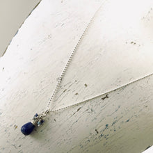 Load image into Gallery viewer, TN Lapis Drop Pendant (SS)