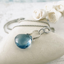 Load image into Gallery viewer, PS - Petite Swings London Blue Topaz Pendant (SS)