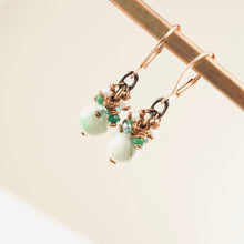 Load image into Gallery viewer, TN Green Quartz Petite Cluster Earrings (CU)