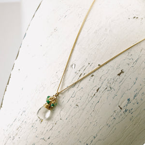 TN Green Amethyst Pendant Necklace (GF)