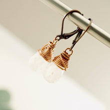 Load image into Gallery viewer, TN Rose Quartz Drop Earrings (Cu)