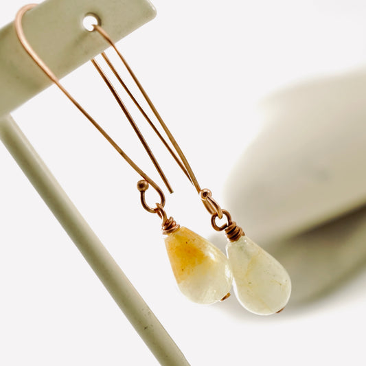 Aquamarine Drop Earrings (long)