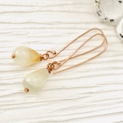 Aquamarine Drop Earrings (long)