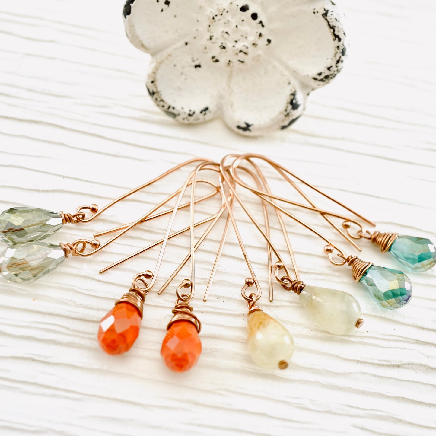 Aquamarine Drop Earrings (long)