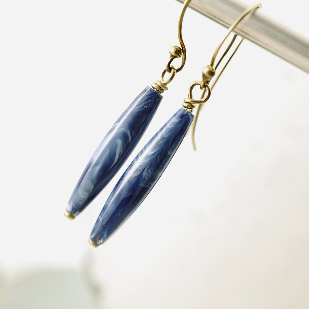 TN Blue Skinny Barrel Earrings (BS)