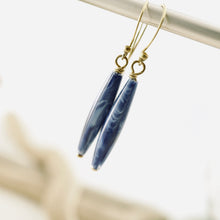 Load image into Gallery viewer, TN Blue Skinny Barrel Earrings (BS)