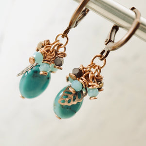 TN Petite Turquoise & Copper Earrings