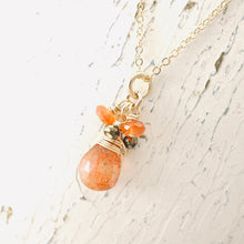 Load image into Gallery viewer, TN Sunstone Flower Earrings (Gold-filled)