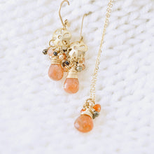 Load image into Gallery viewer, TN Sunstone Flower Earrings (Gold-filled)