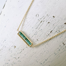 Load image into Gallery viewer, TN Turquoise Bar Necklace (GF)