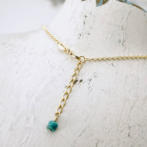 TN Turquoise Bar Necklace (GF)