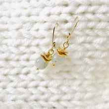 Load image into Gallery viewer, TN Petite Aquamarine Cornflake Earrings (GF)