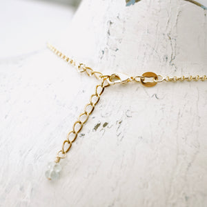 TN Aquamarine Bar Necklace (GF)