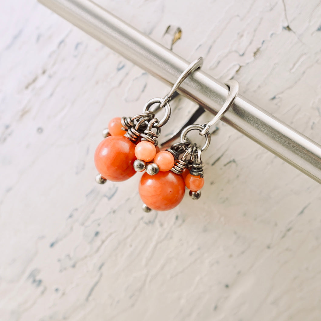 TN Petite Pink Coral Cocktail Earrings (SS)