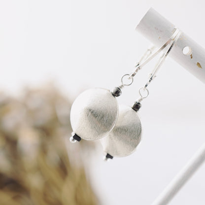 Brushed Hollow Bead Earrings
