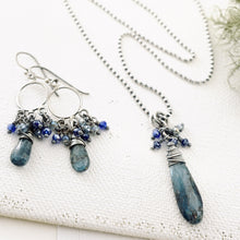 Load image into Gallery viewer, TN Royal Blue Kyanite Chandelier Earrings (SS)