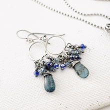 Load image into Gallery viewer, TN Royal Blue Kyanite Chandelier Earrings (SS)