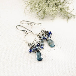 TN Royal Blue Kyanite Chandelier Earrings (SS)